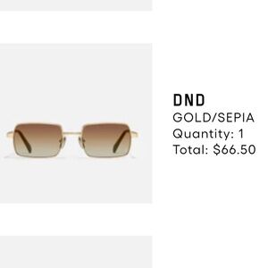 Quay Australia Gold Frame Sunglasses with Black Pouch